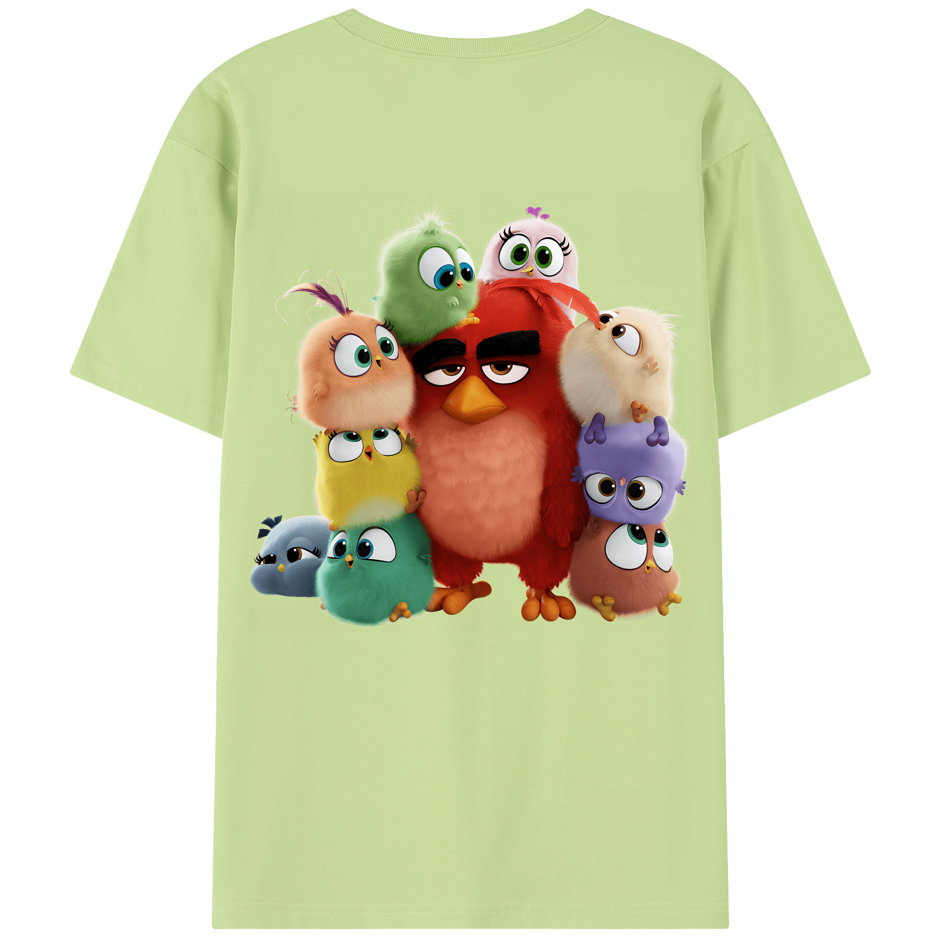 （画像用） Angry Birds アングリーバード 綿100％半袖Tシャツ（背面プリント）